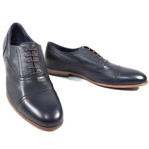 ALBERTO CICCIOLI 🇮🇹 MEN'S BLUE SOFT LEATHER OXFORD SHOES
